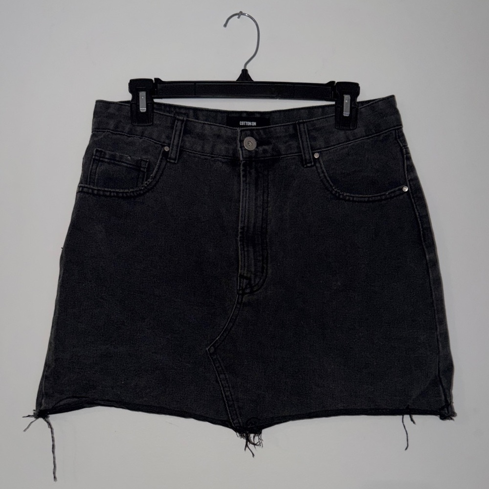 Cotton On Charcoal Denim Skirt